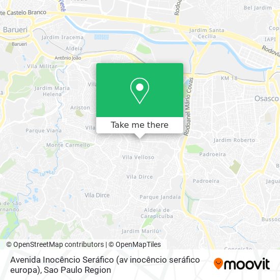 Avenida Inocêncio Seráfico (av inocêncio seráfico europa) map