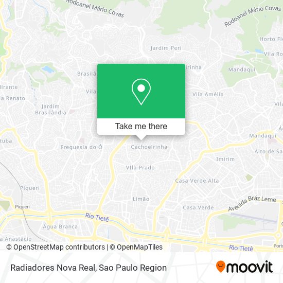 Radiadores Nova Real map