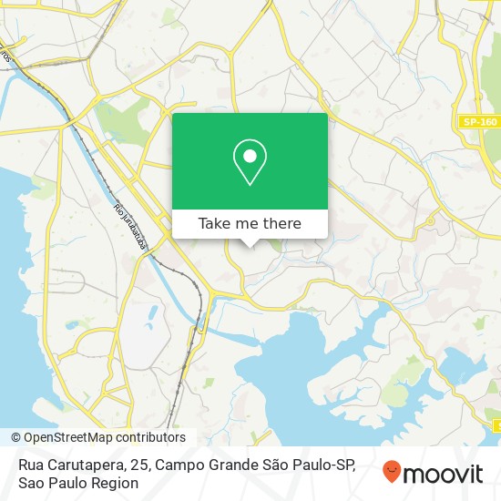 Mapa Rua Carutapera, 25, Campo Grande São Paulo-SP