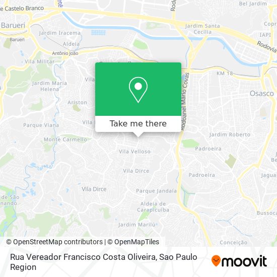 Rua Vereador Francisco Costa Oliveira map