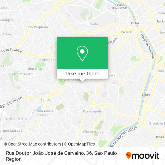 Mapa Rua Doutor João José de Carvalho, 36