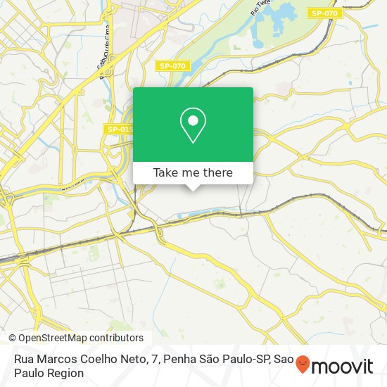 Mapa Rua Marcos Coelho Neto, 7, Penha São Paulo-SP