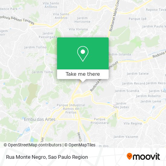 Mapa Rua Monte Negro