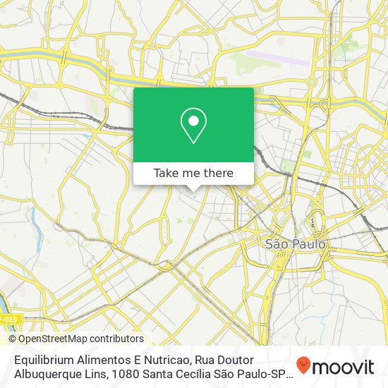 Mapa Equilibrium Alimentos E Nutricao, Rua Doutor Albuquerque Lins, 1080 Santa Cecília São Paulo-SP 01230-001