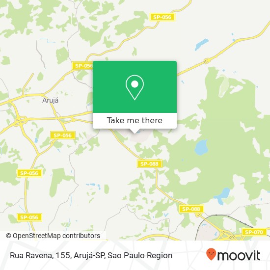 Mapa Rua Ravena, 155, Arujá-SP