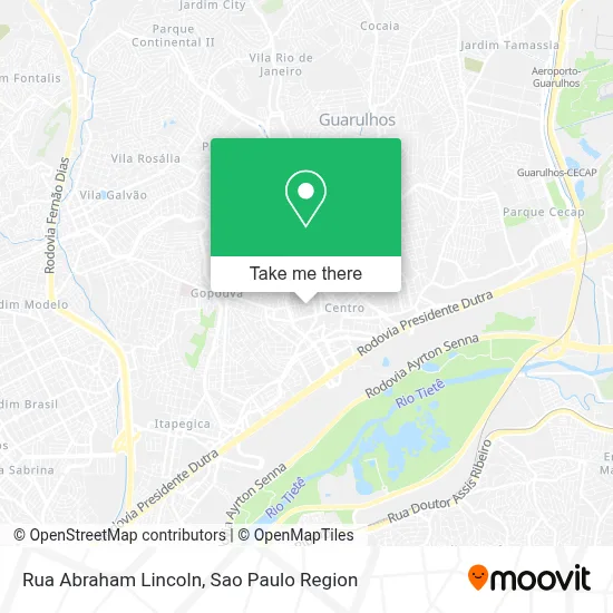 Rua Abraham Lincoln map