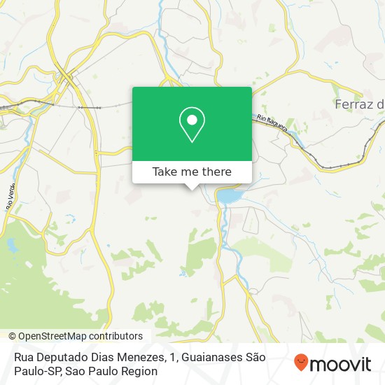 Rua Deputado Dias Menezes, 1, Guaianases São Paulo-SP map