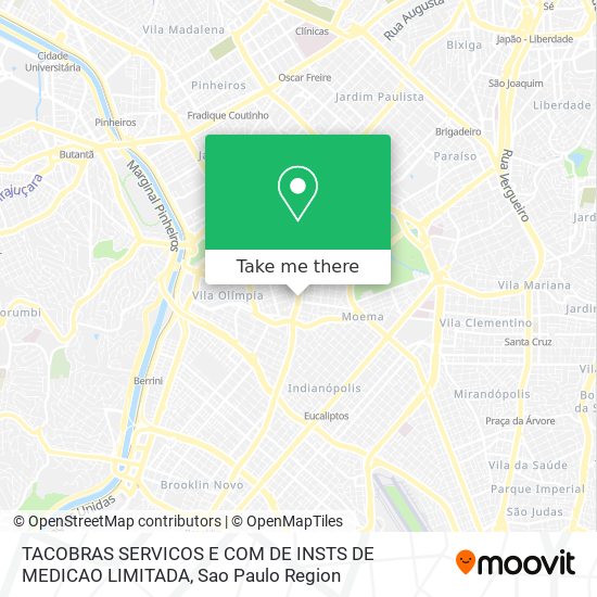 Mapa TACOBRAS SERVICOS E COM DE INSTS DE MEDICAO LIMITADA