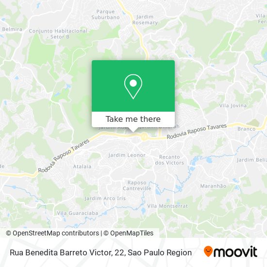 Mapa Rua Benedita Barreto Victor, 22