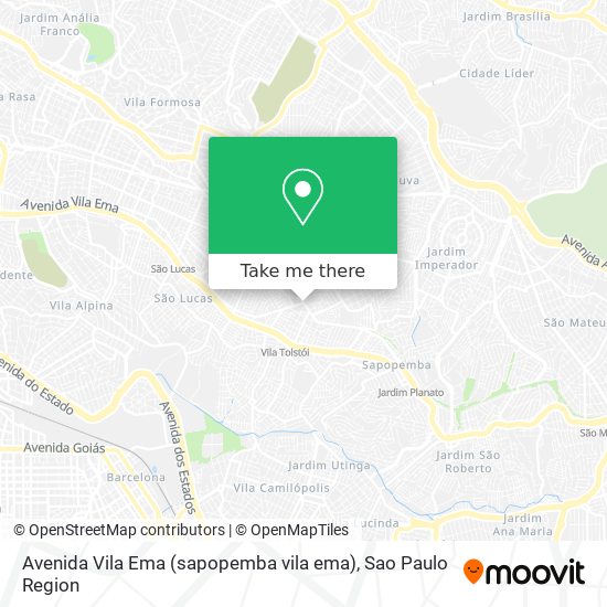 Avenida Vila Ema (sapopemba vila ema) map