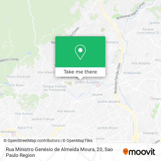 Mapa Rua Ministro Genésio de Almeida Moura, 20