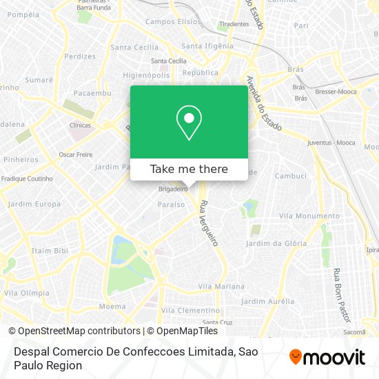 Despal Comercio De Confeccoes Limitada map