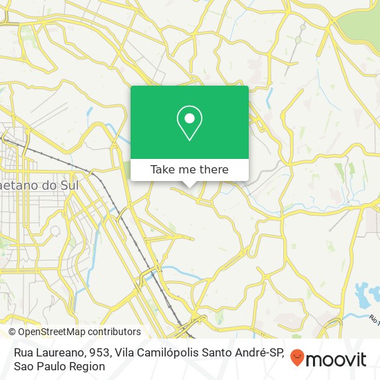 Mapa Rua Laureano, 953, Vila Camilópolis Santo André-SP