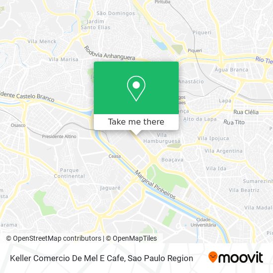 Keller Comercio De Mel E Cafe map