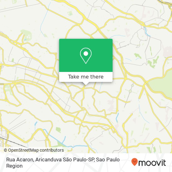 Rua Acaron, Aricanduva São Paulo-SP map