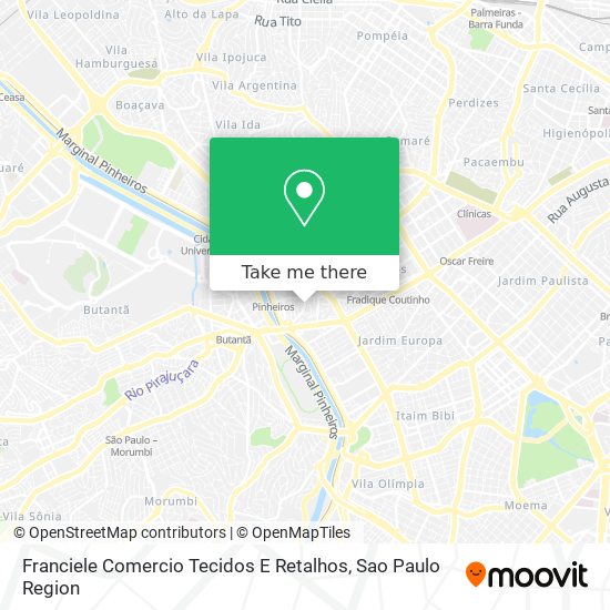 Franciele Comercio Tecidos E Retalhos map