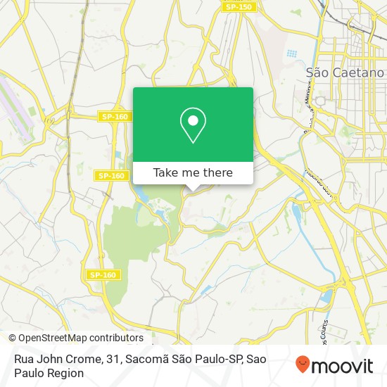 Rua John Crome, 31, Sacomã São Paulo-SP map