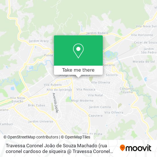 Mapa Travessa Coronel João de Souza Machado