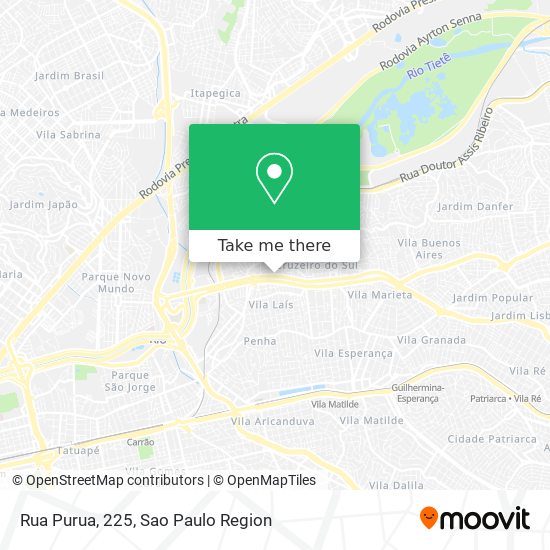 Mapa Rua Purua, 225