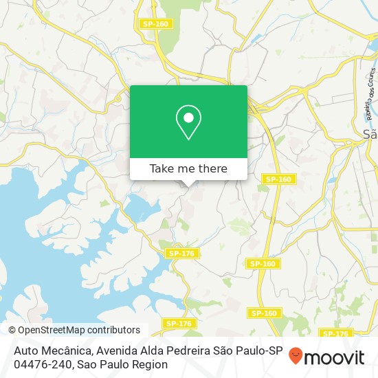 Mapa Auto Mecânica, Avenida Alda Pedreira São Paulo-SP 04476-240