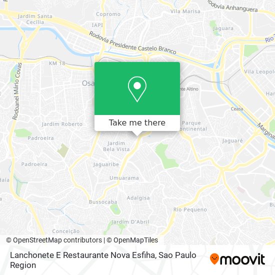 Lanchonete E Restaurante Nova Esfiha map