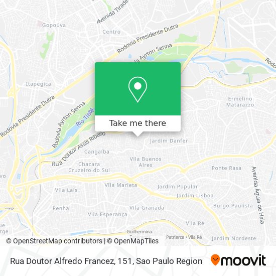 Rua Doutor Alfredo Francez, 151 map