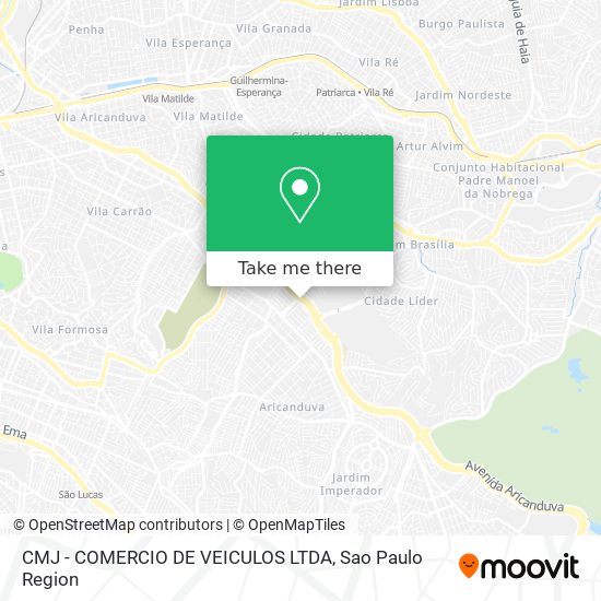 CMJ - COMERCIO DE VEICULOS LTDA map