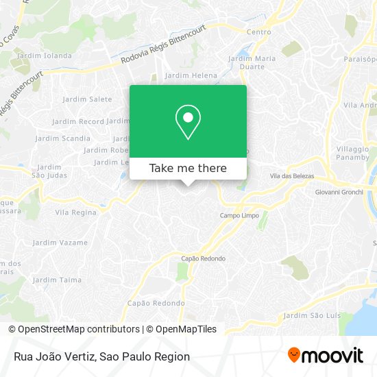 Mapa Rua João Vertiz