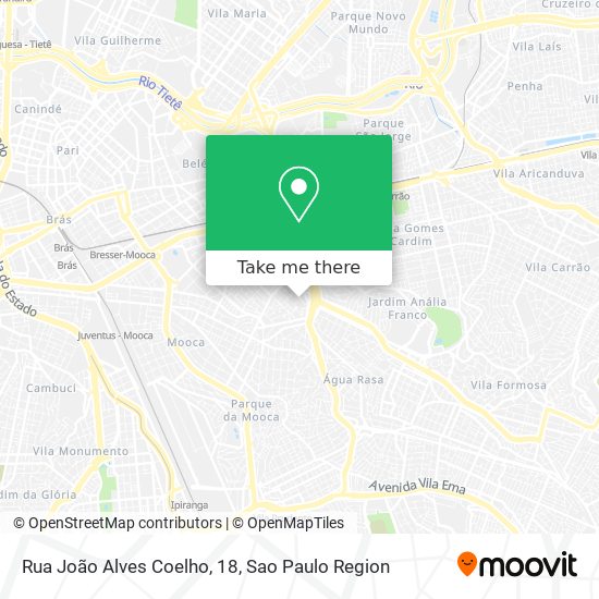 Mapa Rua João Alves Coelho, 18