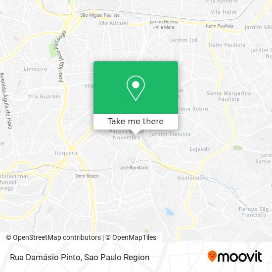 Mapa Rua Damásio Pinto