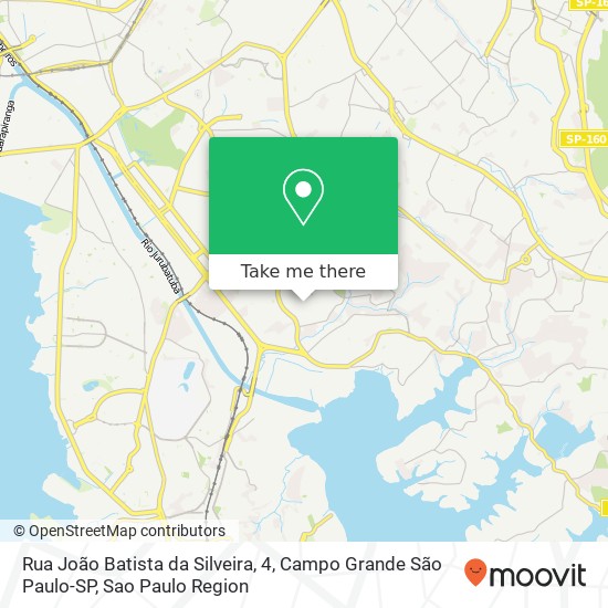 Mapa Rua João Batista da Silveira, 4, Campo Grande São Paulo-SP