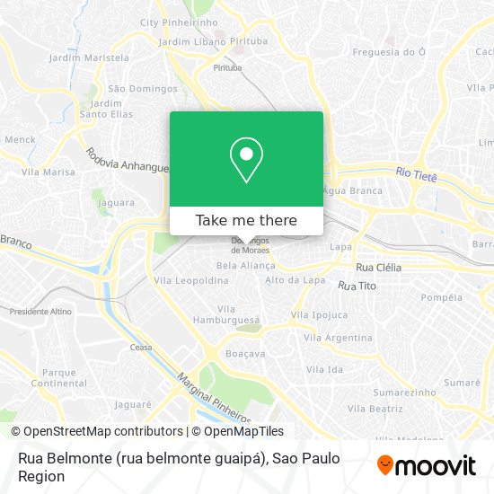 Mapa Rua Belmonte (rua belmonte guaipá)