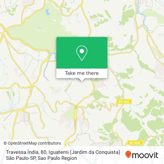 Travessa Índia, 80, Iguatemi (Jardim da Conquista) São Paulo-SP map