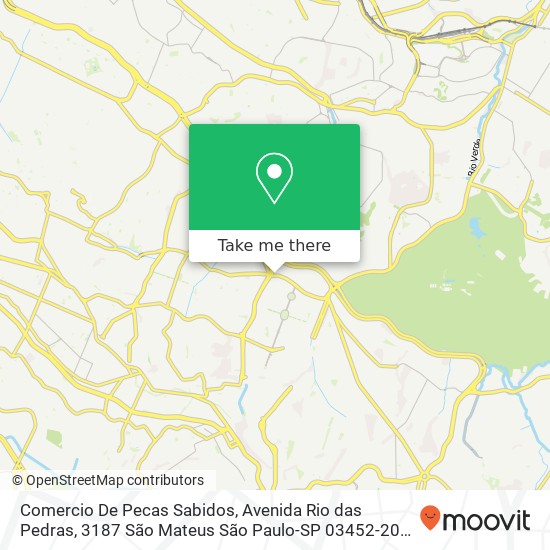 Comercio De Pecas Sabidos, Avenida Rio das Pedras, 3187 São Mateus São Paulo-SP 03452-200 map