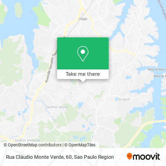 Mapa Rua Cláudio Monte Verde, 60