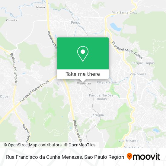 Mapa Rua Francisco da Cunha Menezes