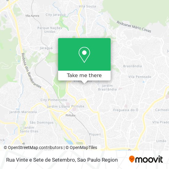 Mapa Rua Vinte e Sete de Setembro