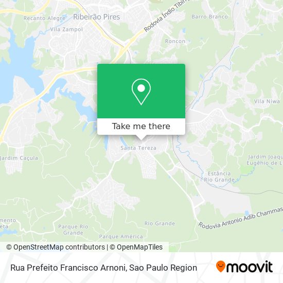 Mapa Rua Prefeito Francisco Arnoni