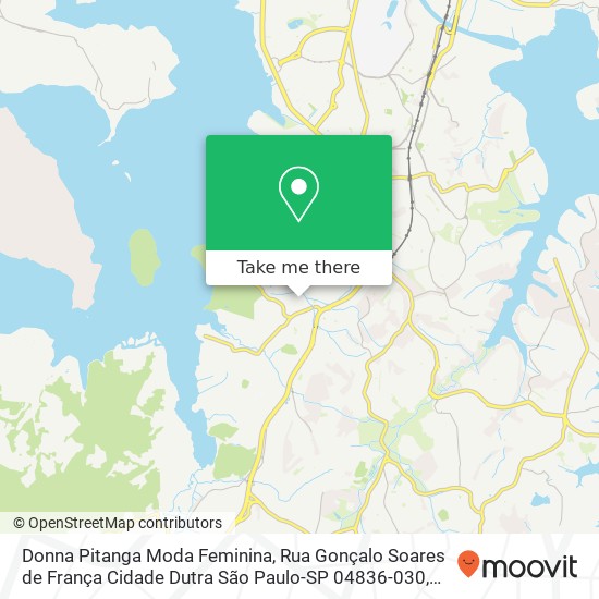 Mapa Donna Pitanga Moda Feminina, Rua Gonçalo Soares de França Cidade Dutra São Paulo-SP 04836-030