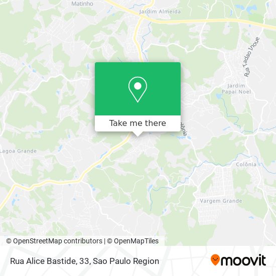 Mapa Rua Alice Bastide, 33