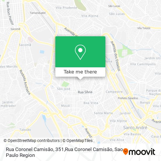 Mapa Rua Coronel Camisão, 351,Rua Coronel Camisão