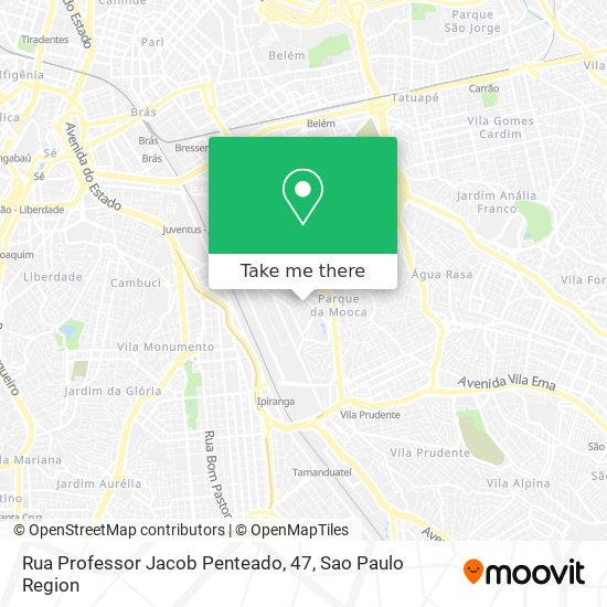 Mapa Rua Professor Jacob Penteado, 47