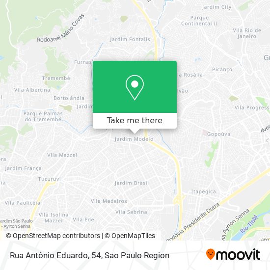 Mapa Rua Antônio Eduardo, 54