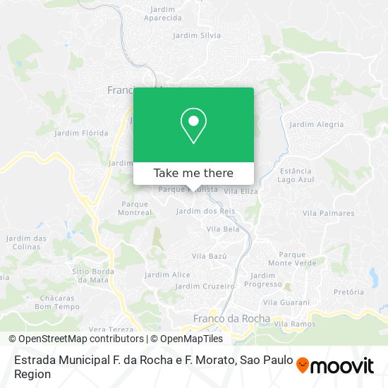 Mapa Estrada Municipal F. da Rocha e F. Morato