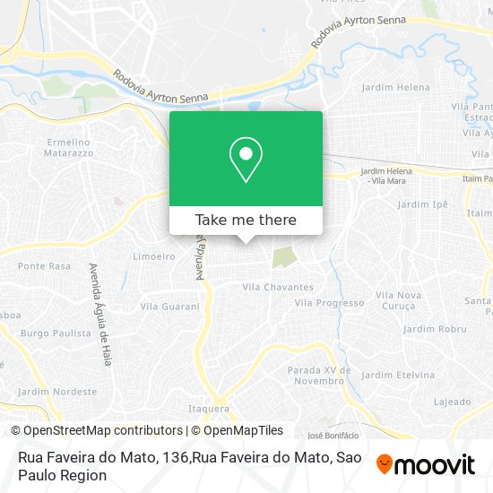 Mapa Rua Faveira do Mato, 136,Rua Faveira do Mato