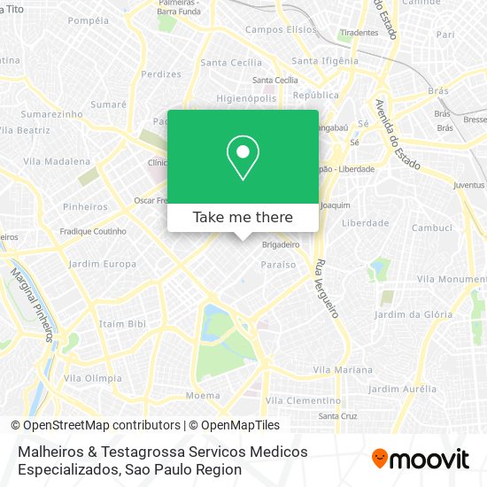 Malheiros & Testagrossa Servicos Medicos Especializados map