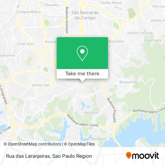 Mapa Rua das Laranjeiras