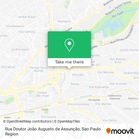 Rua Doutor João Augusto de Assunção map