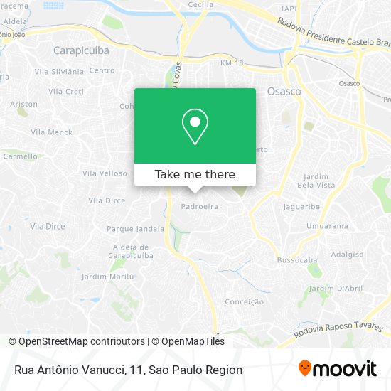 Mapa Rua Antônio Vanucci, 11