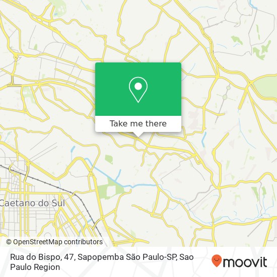 Mapa Rua do Bispo, 47, Sapopemba São Paulo-SP